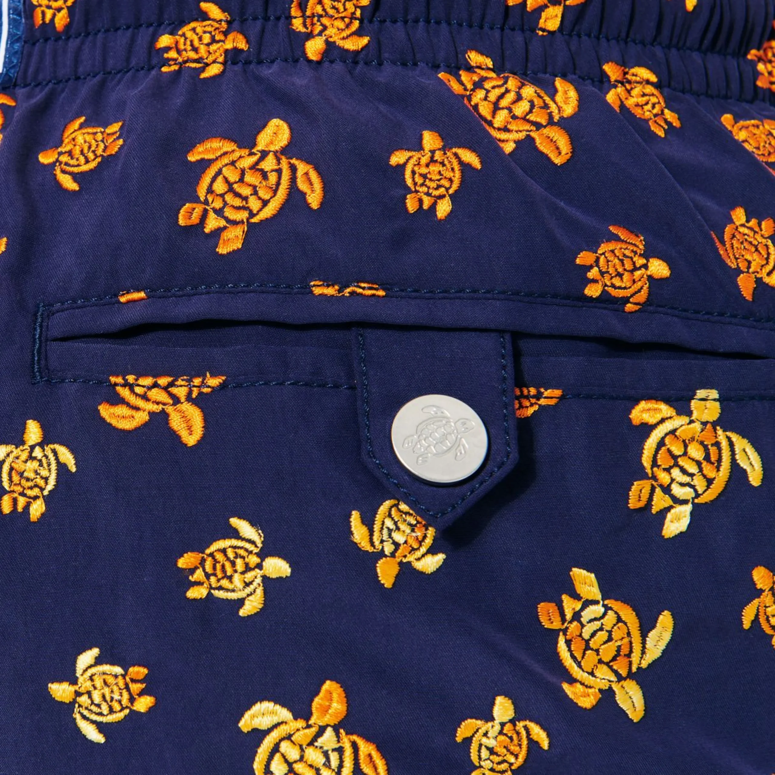 Homme Vilebrequin Le Brodé^Maillot De Bain Brodé Homme Micro Ronde Des Tortues - Edition Limitee
