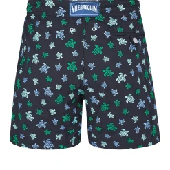 Homme Vilebrequin Le Brodé^Maillot De Bain Brodé Homme Micro Ronde Des Tortues Rainbow - Edition Limitee