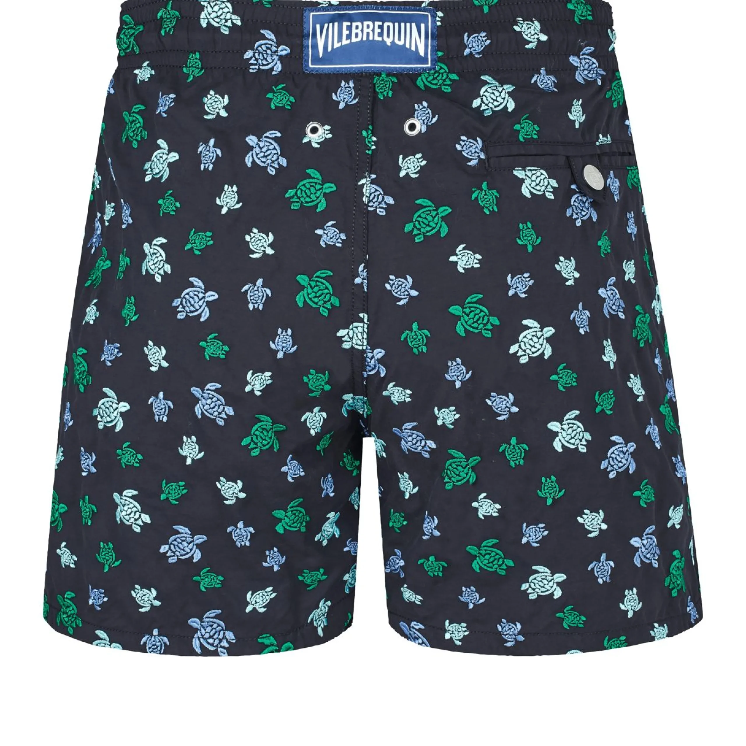 Homme Vilebrequin Le Brodé^Maillot De Bain Brodé Homme Micro Ronde Des Tortues Rainbow - Edition Limitee
