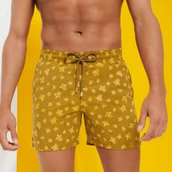 Homme Vilebrequin Le Brodé^Maillot De Bain Brodé Homme Micro Ronde Des Tortues - Edition Limitee