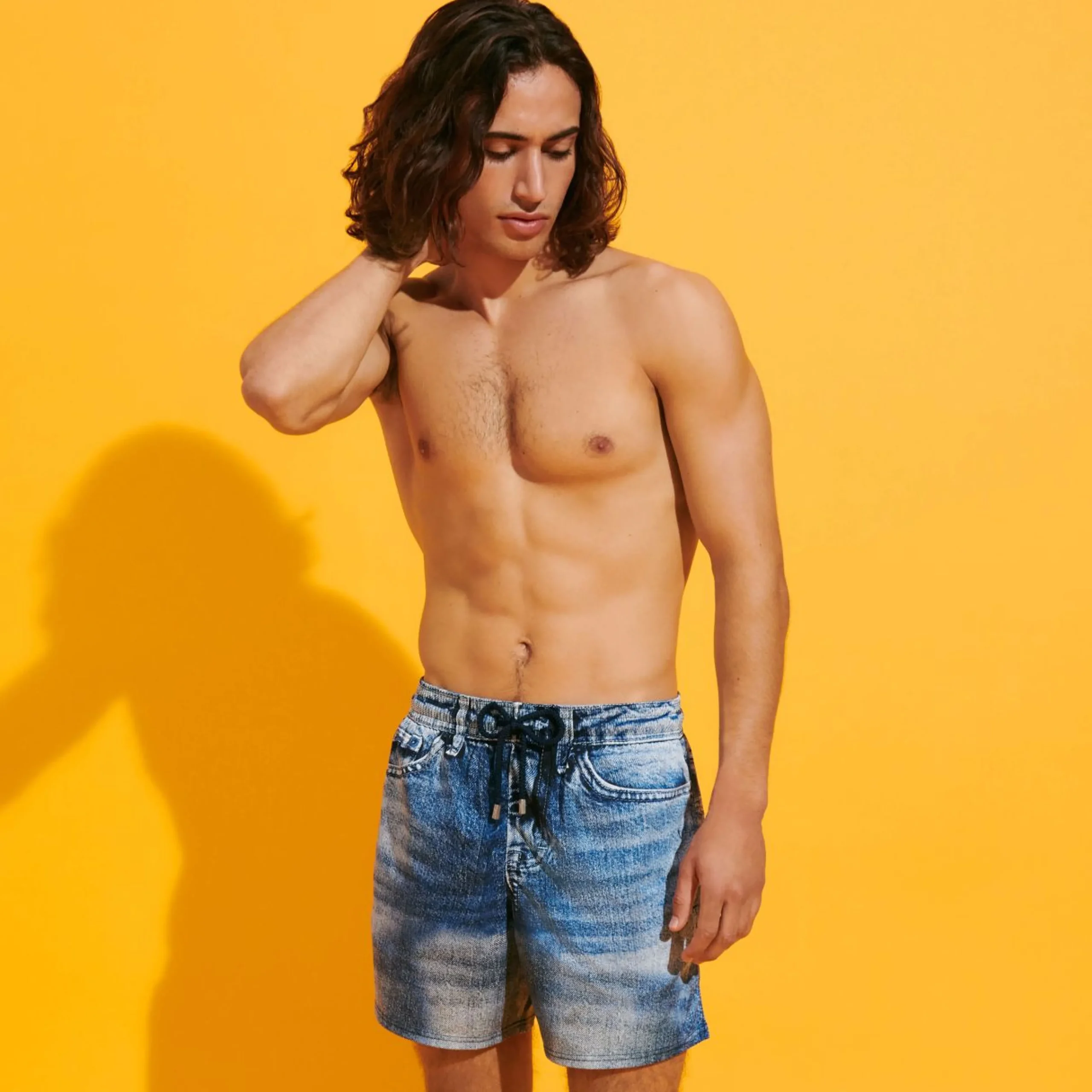 Homme Vilebrequin Le Stretch^Maillot De Bain Court Homme Stretch Denim