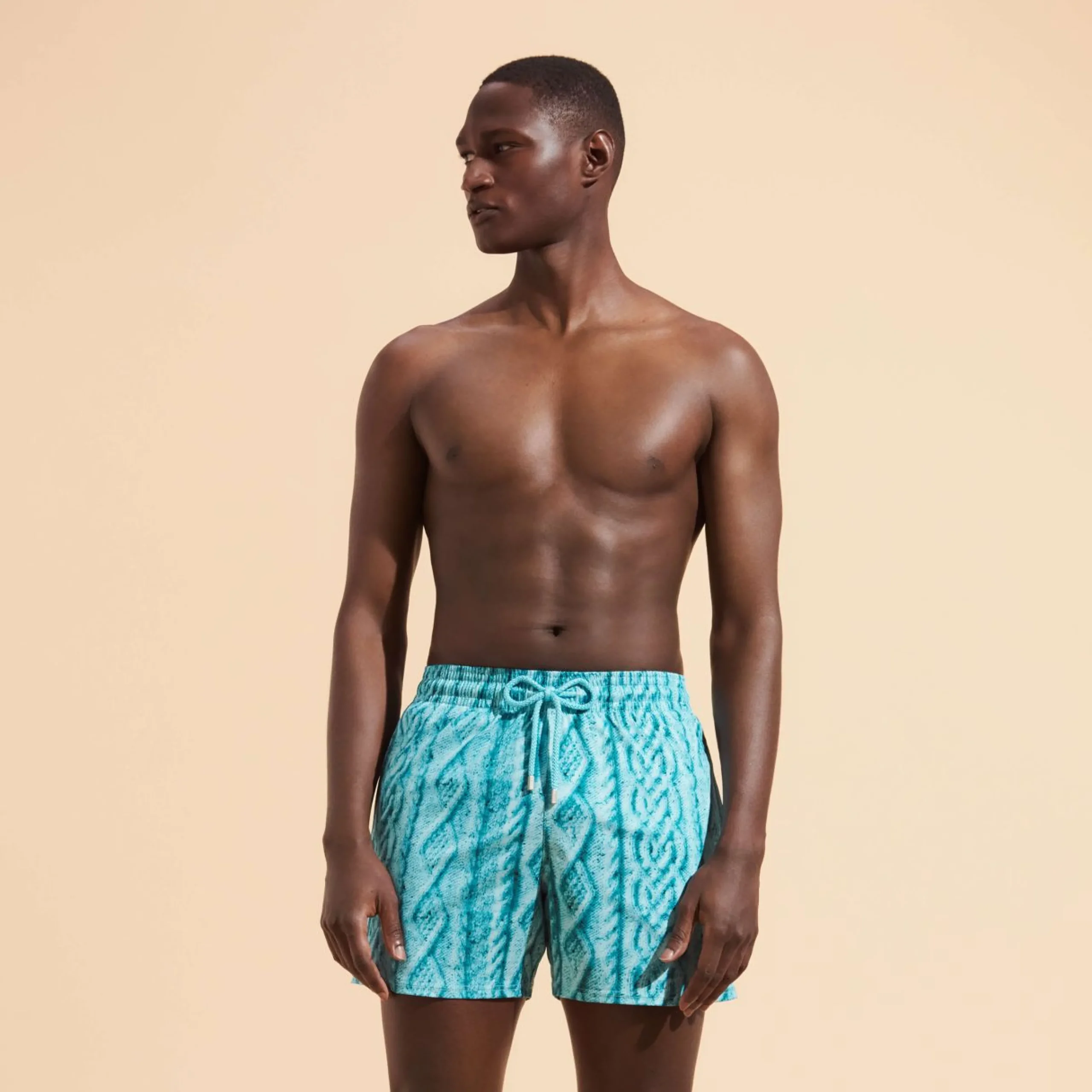 Homme Vilebrequin Le Stretch^Maillot De Bain Court Homme Stretch Aran Knit