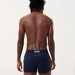 Homme Vilebrequin Le Court^Maillot De Bain Court Homme En Laine Merinos Micro Carreaux - X The Woolmark Company