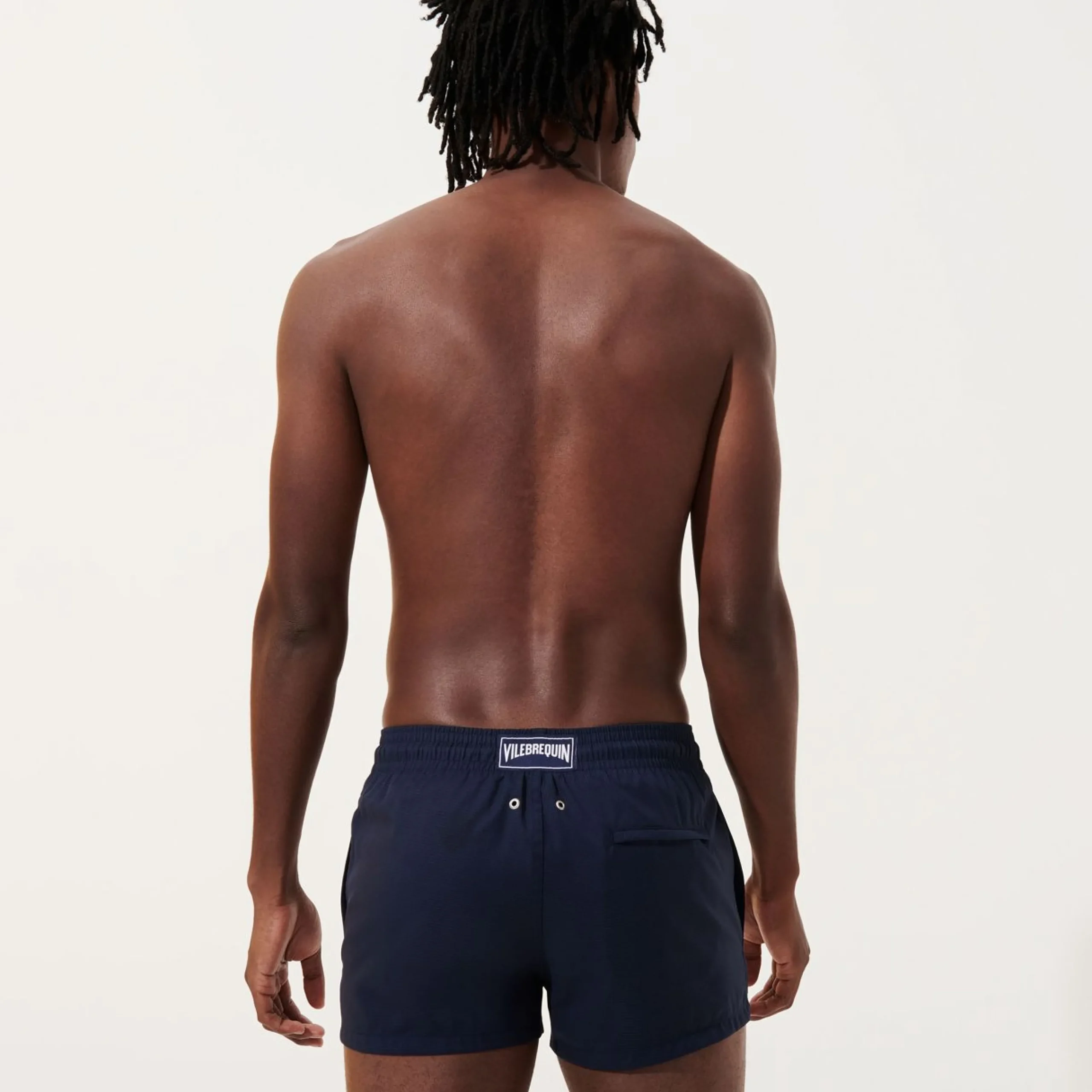 Homme Vilebrequin Le Court^Maillot De Bain Court Homme En Laine Merinos Micro Carreaux - X The Woolmark Company