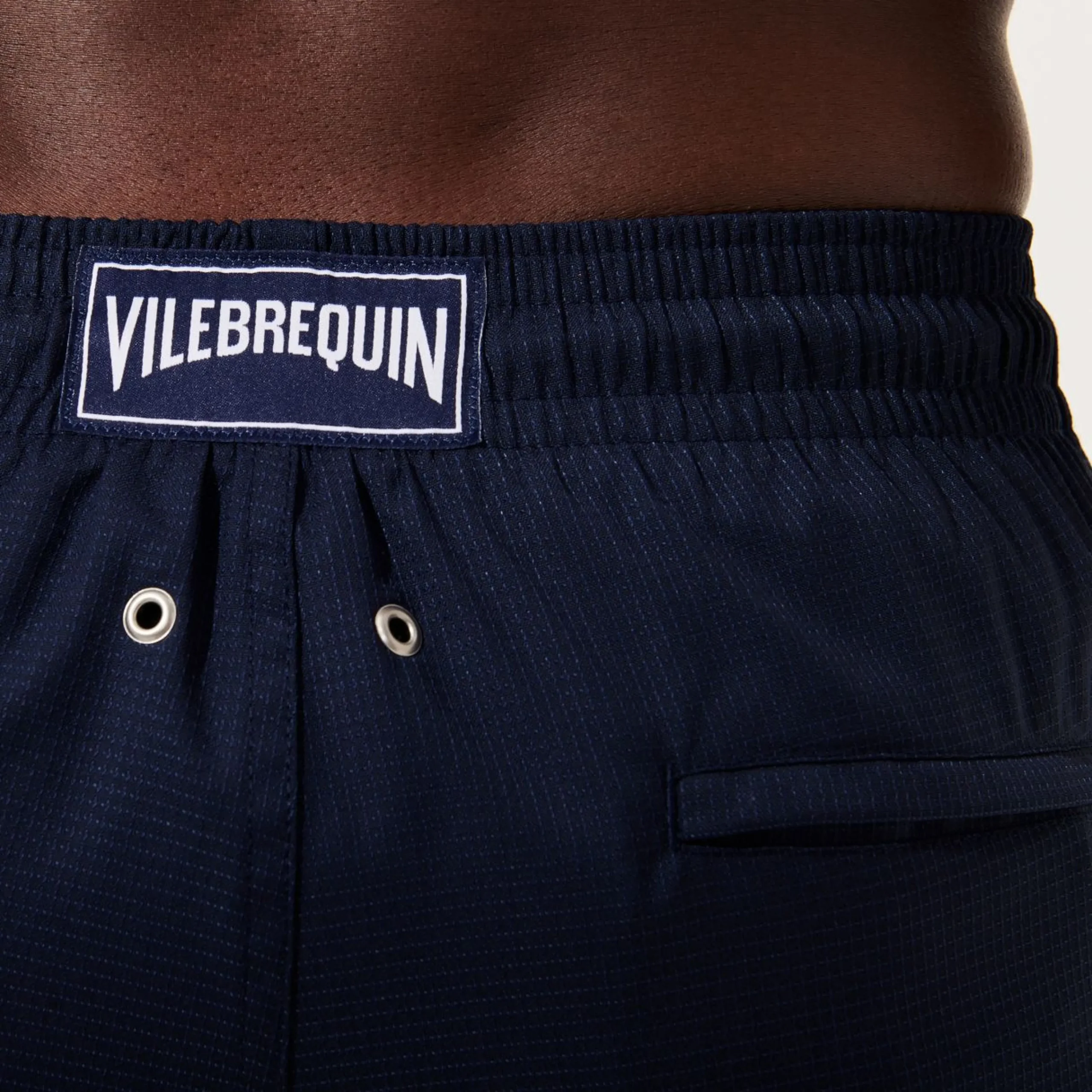 Homme Vilebrequin Le Court^Maillot De Bain Court Homme En Laine Merinos Micro Carreaux - X The Woolmark Company