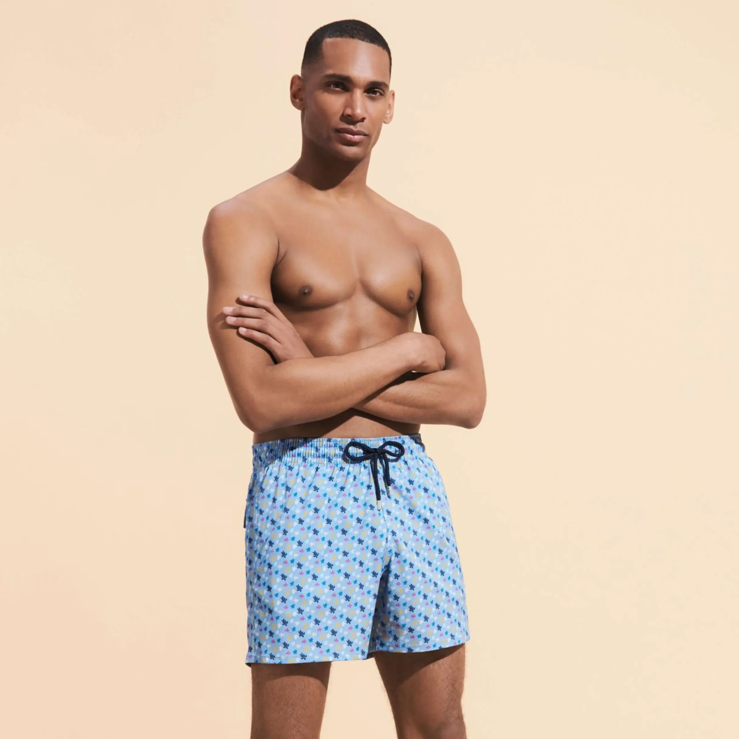 Homme Vilebrequin Le Stretch^Maillot De Bain Court Stretch Homme Micro Ronde Des Tortues Rainbow