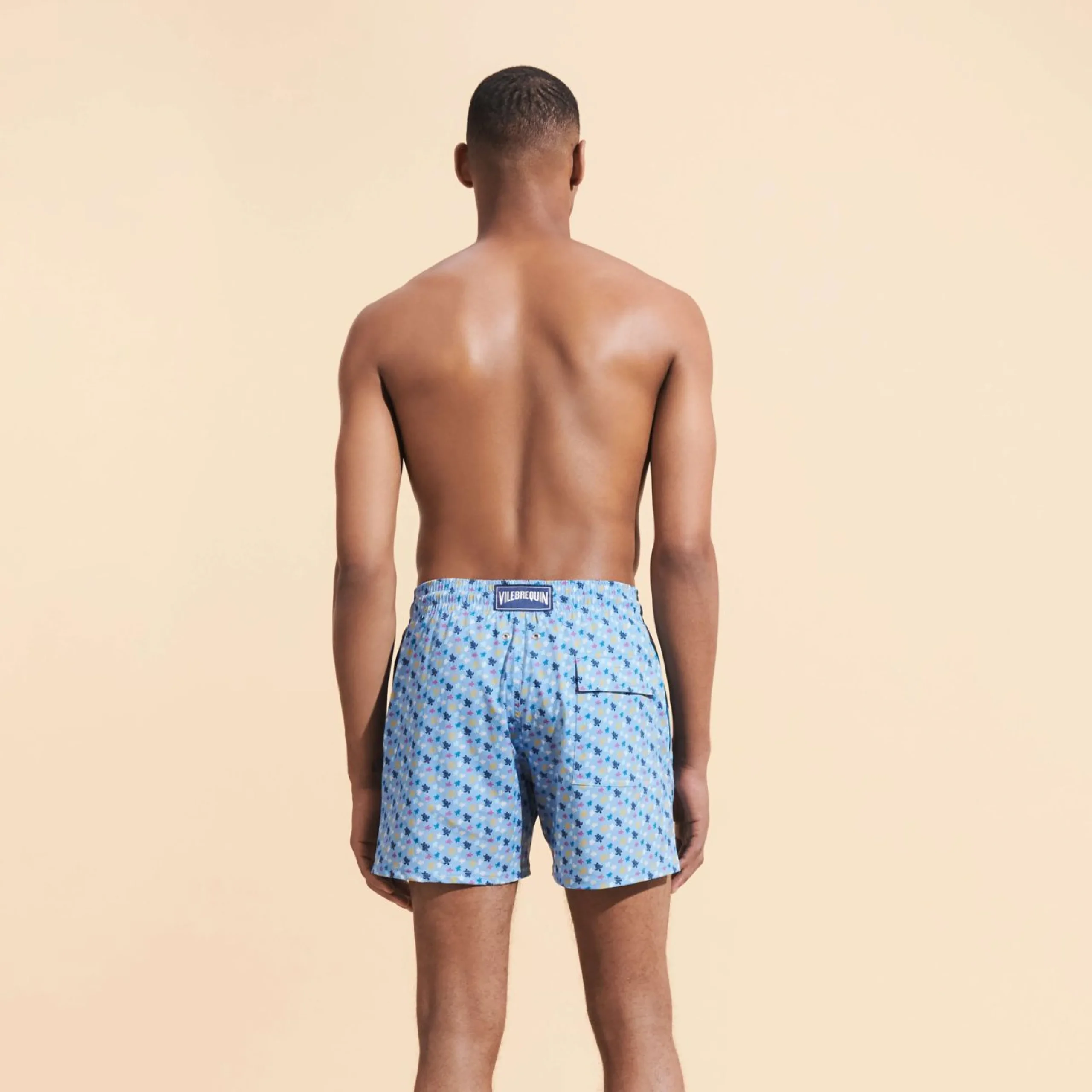 Homme Vilebrequin Le Stretch^Maillot De Bain Court Stretch Homme Micro Ronde Des Tortues Rainbow
