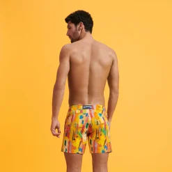 Homme Vilebrequin Le Père & Fils^Maillot De Bain Court Strech Ceinture Plate Homme Sunny Streets