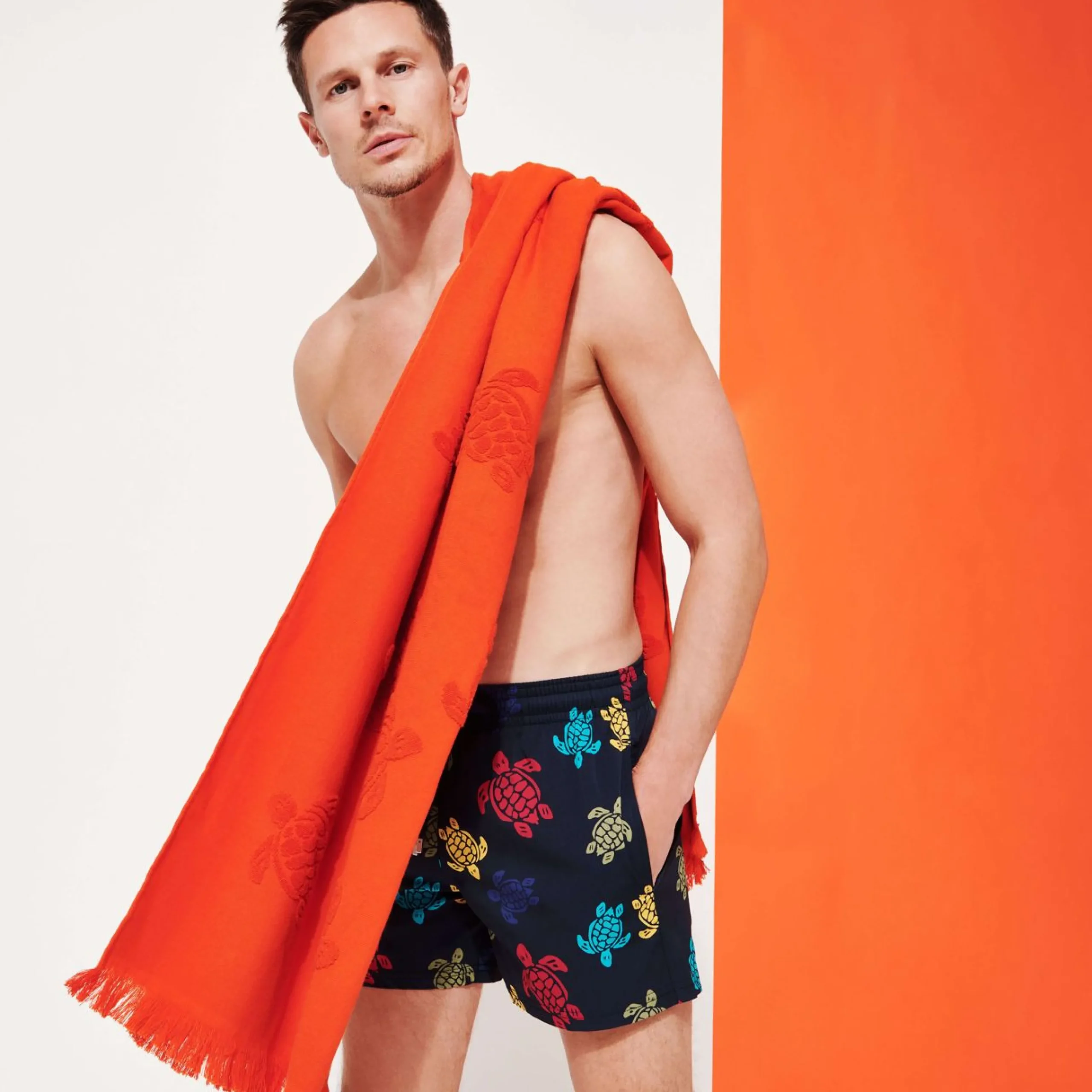 Homme Vilebrequin Le Stretch^Maillot De Bain Court Stretch Homme Ronde Des Tortues