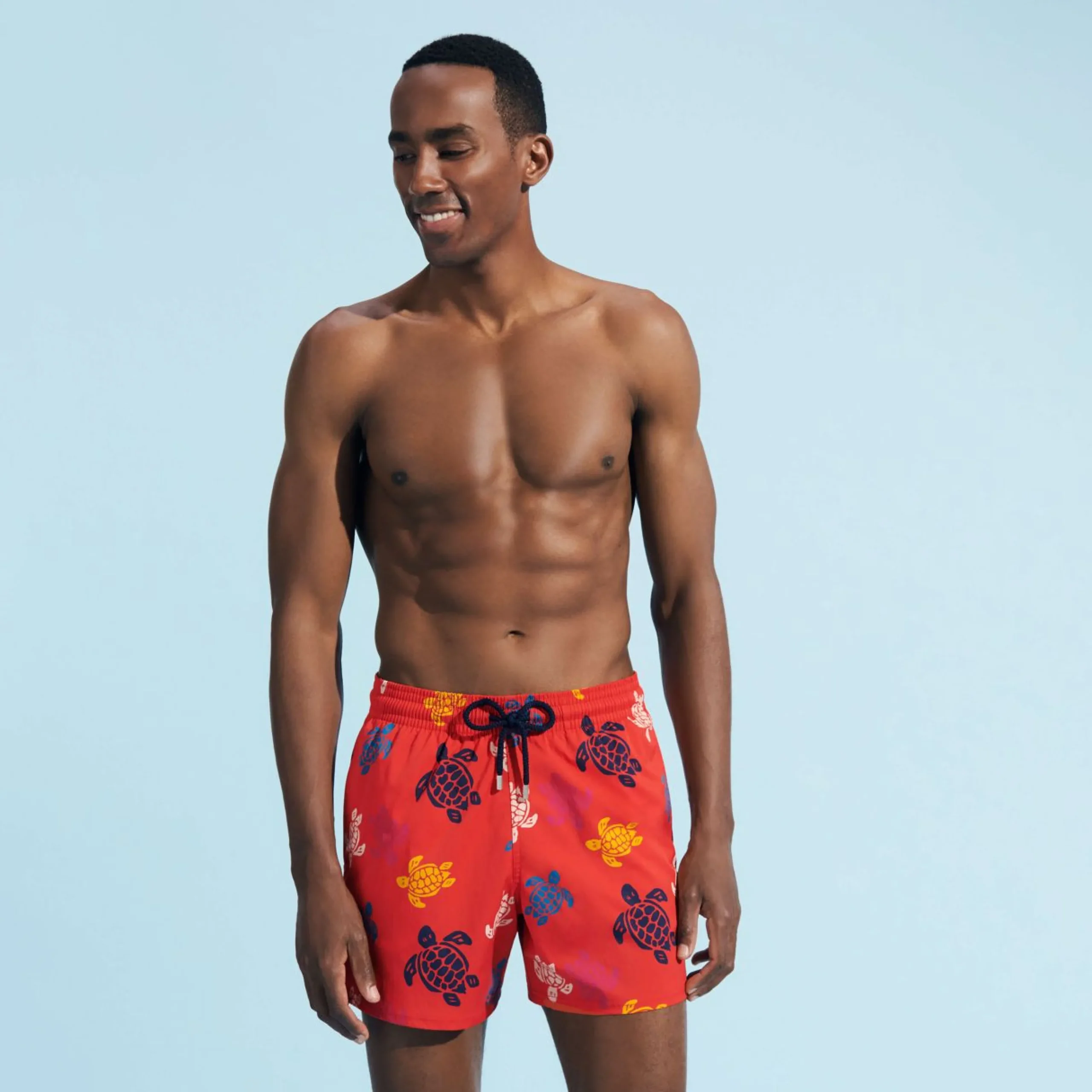 Homme Vilebrequin Le Stretch^Maillot De Bain Court Stretch Homme Ronde Tortues Multicolores