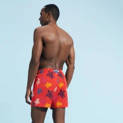 Homme Vilebrequin Le Stretch^Maillot De Bain Court Stretch Homme Ronde Tortues Multicolores