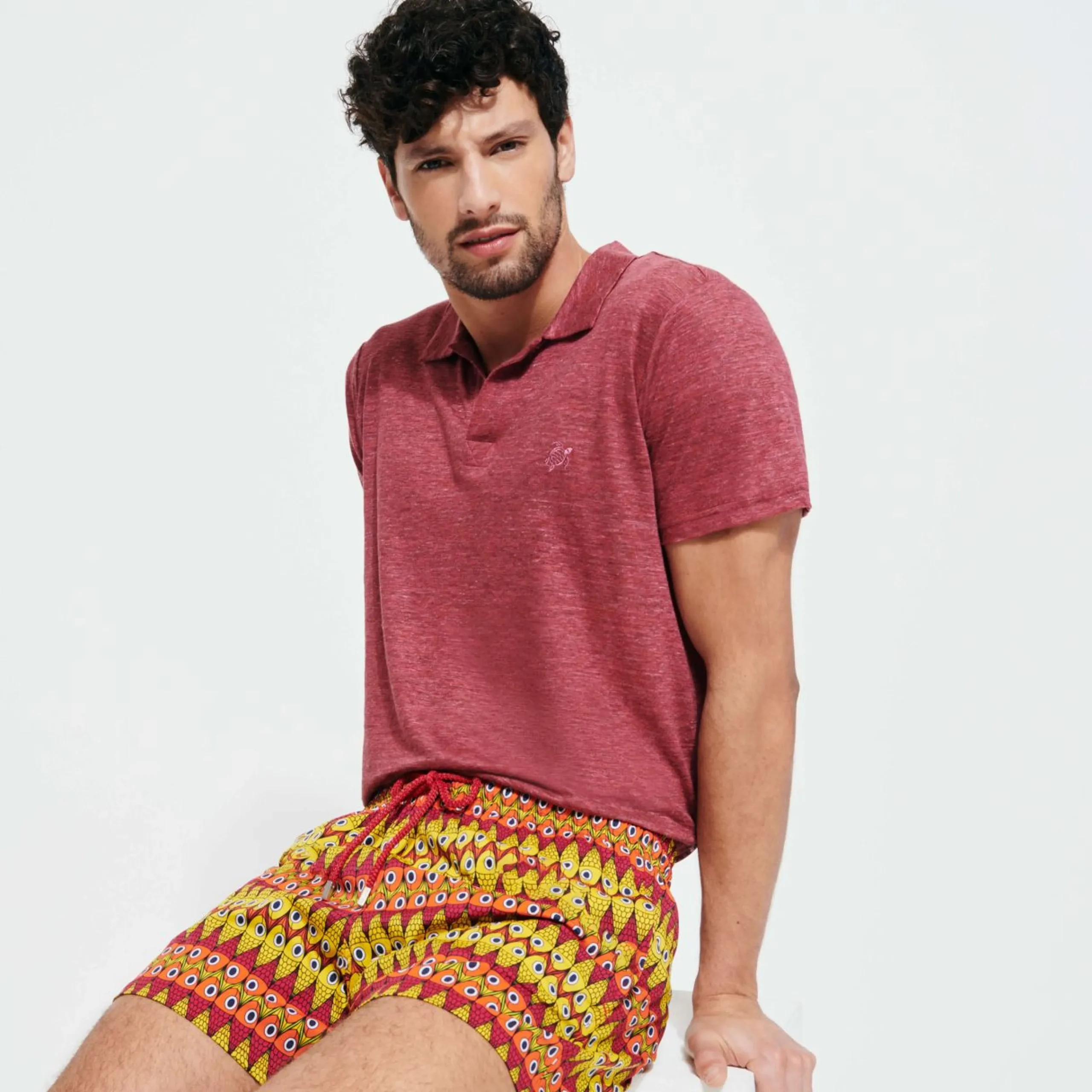 Homme Vilebrequin Le Stretch^Maillot De Bain Court Stretch Homme Fish On Line