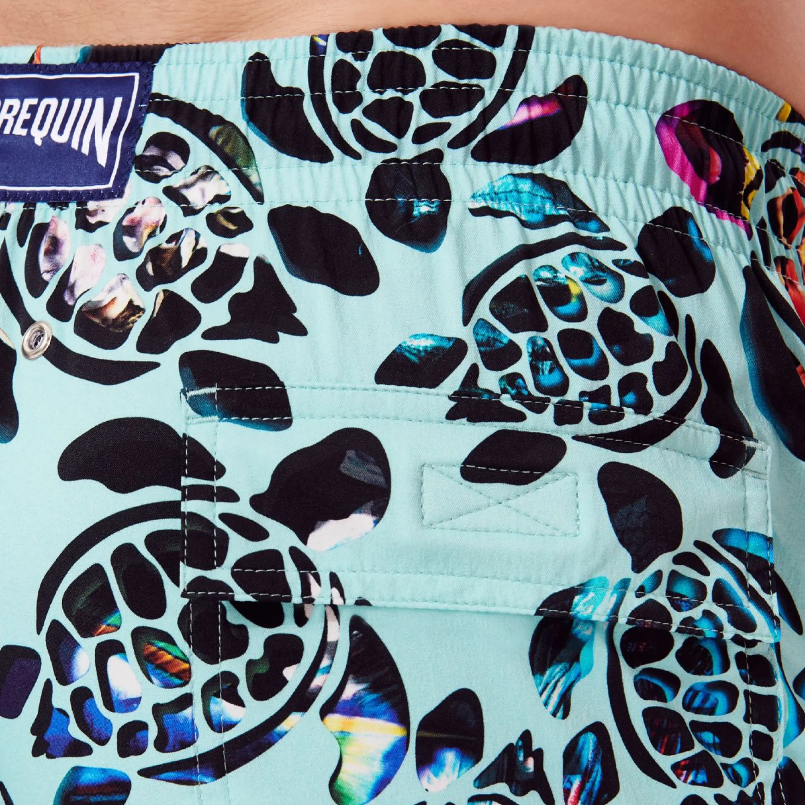 Homme Vilebrequin Le Stretch^Maillot De Bain Court Stretch Homme Screen Turtles