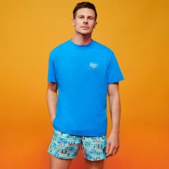 Homme Vilebrequin Le Stretch^Maillot De Bain Court Stretch Homme Palms & Surfs - X The Beach Boys