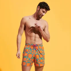 Homme Vilebrequin Le Père & Fils^Maillot De Bain Court Stretch Homme Poulpes Neon