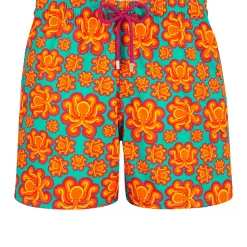 Homme Vilebrequin Le Père & Fils^Maillot De Bain Court Stretch Homme Poulpes Neon