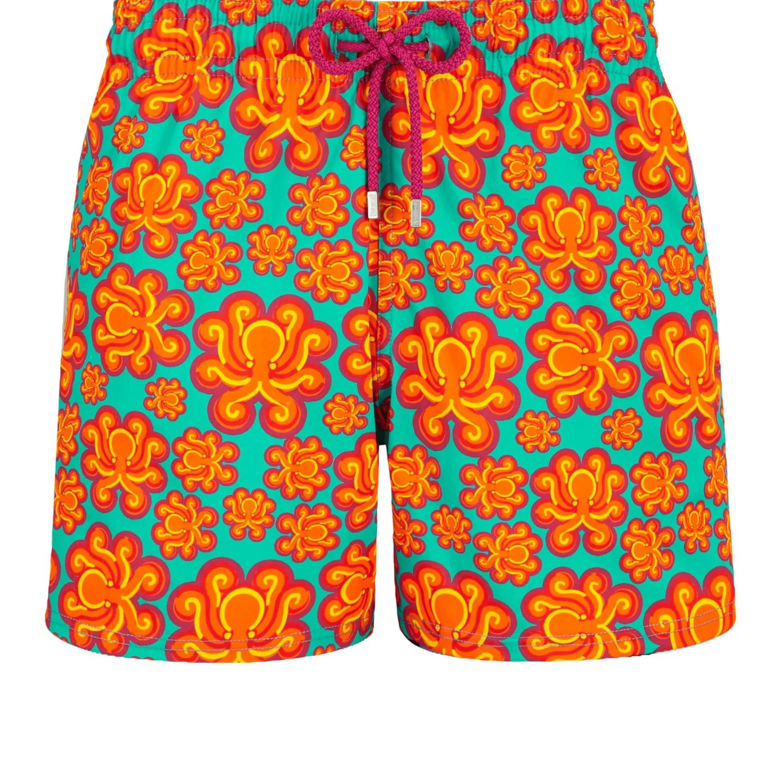 Homme Vilebrequin Le Père & Fils^Maillot De Bain Court Stretch Homme Poulpes Neon