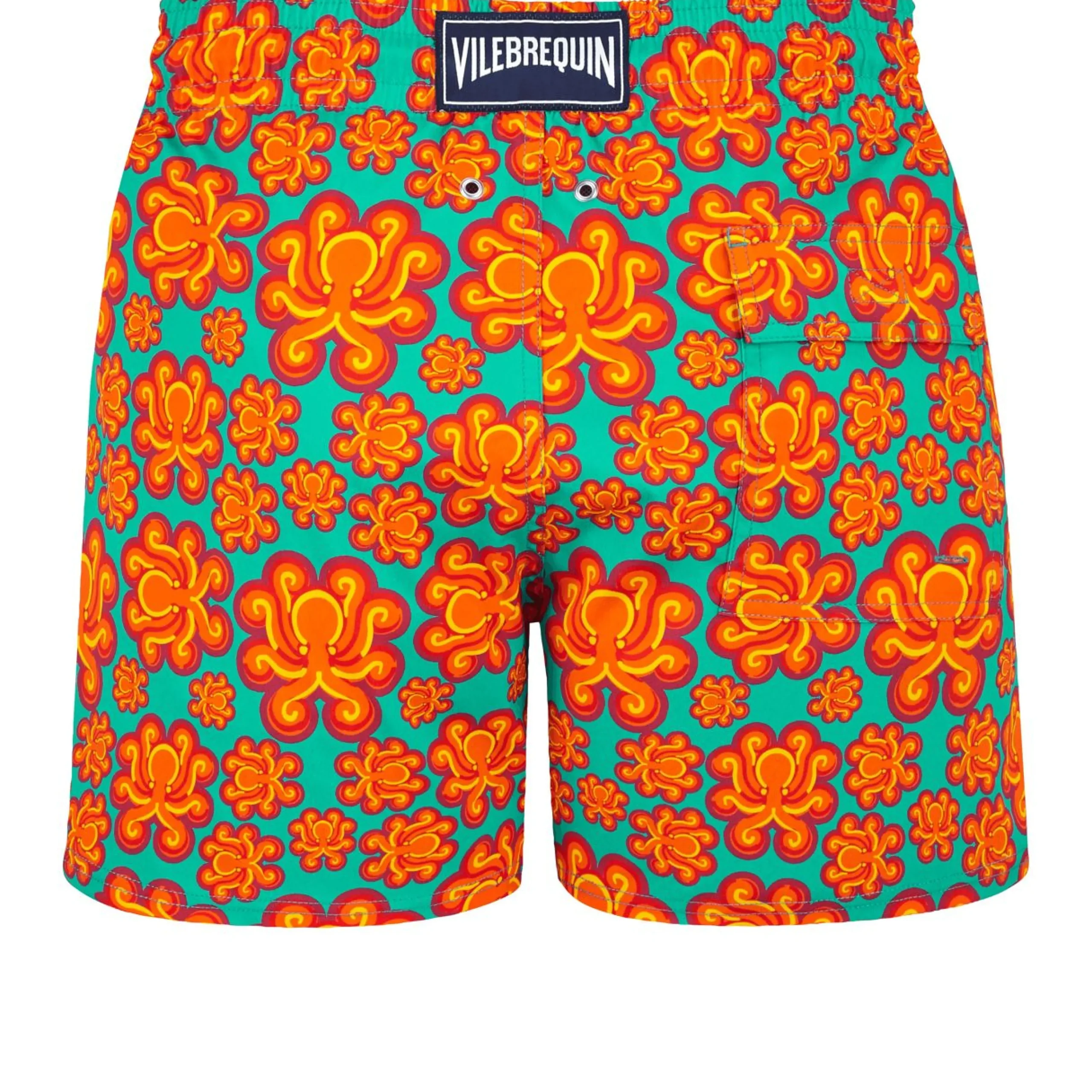 Homme Vilebrequin Le Père & Fils^Maillot De Bain Court Stretch Homme Poulpes Neon