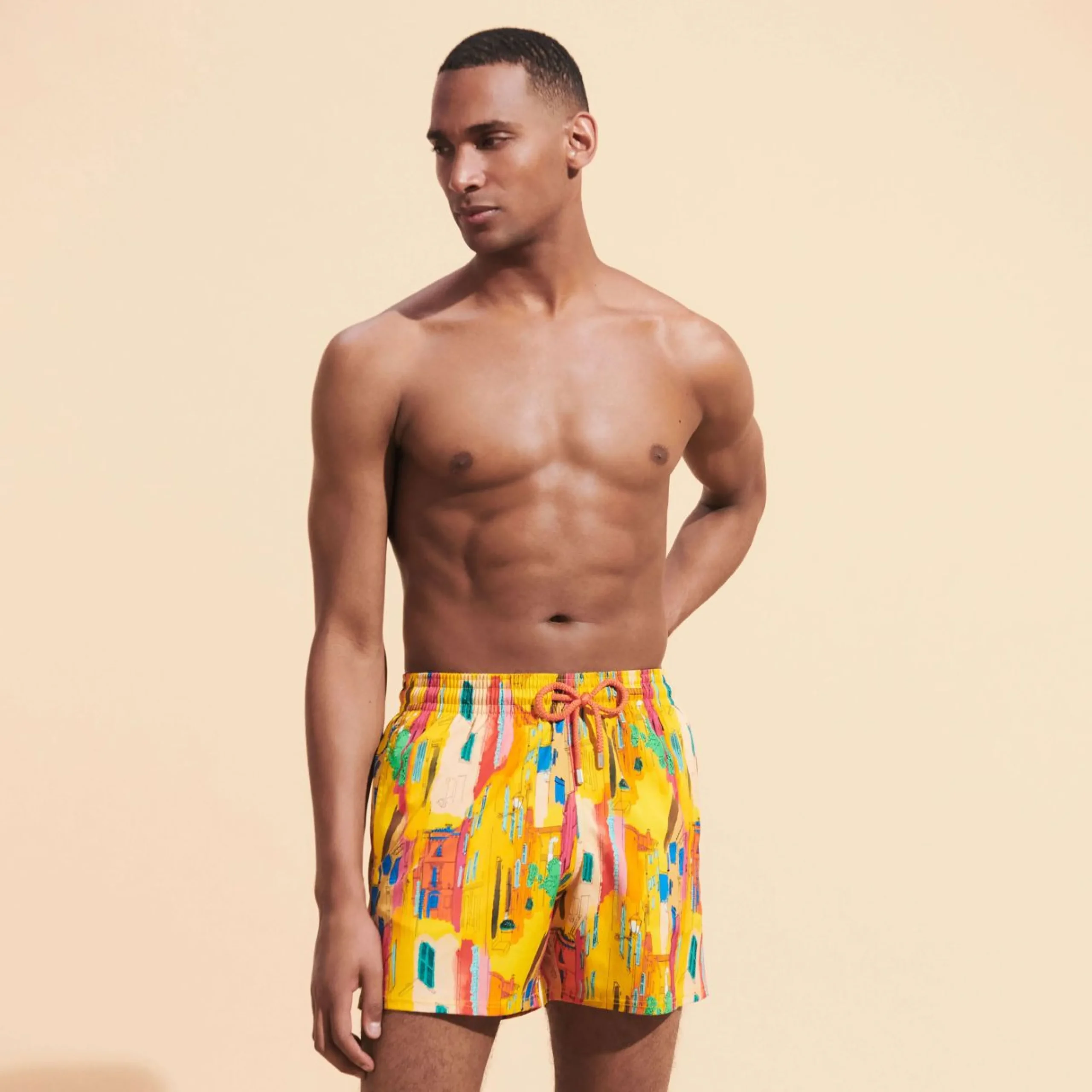 Homme Vilebrequin Le Père & Fils^Maillot De Bain Court Stretch Homme Sunny Streets