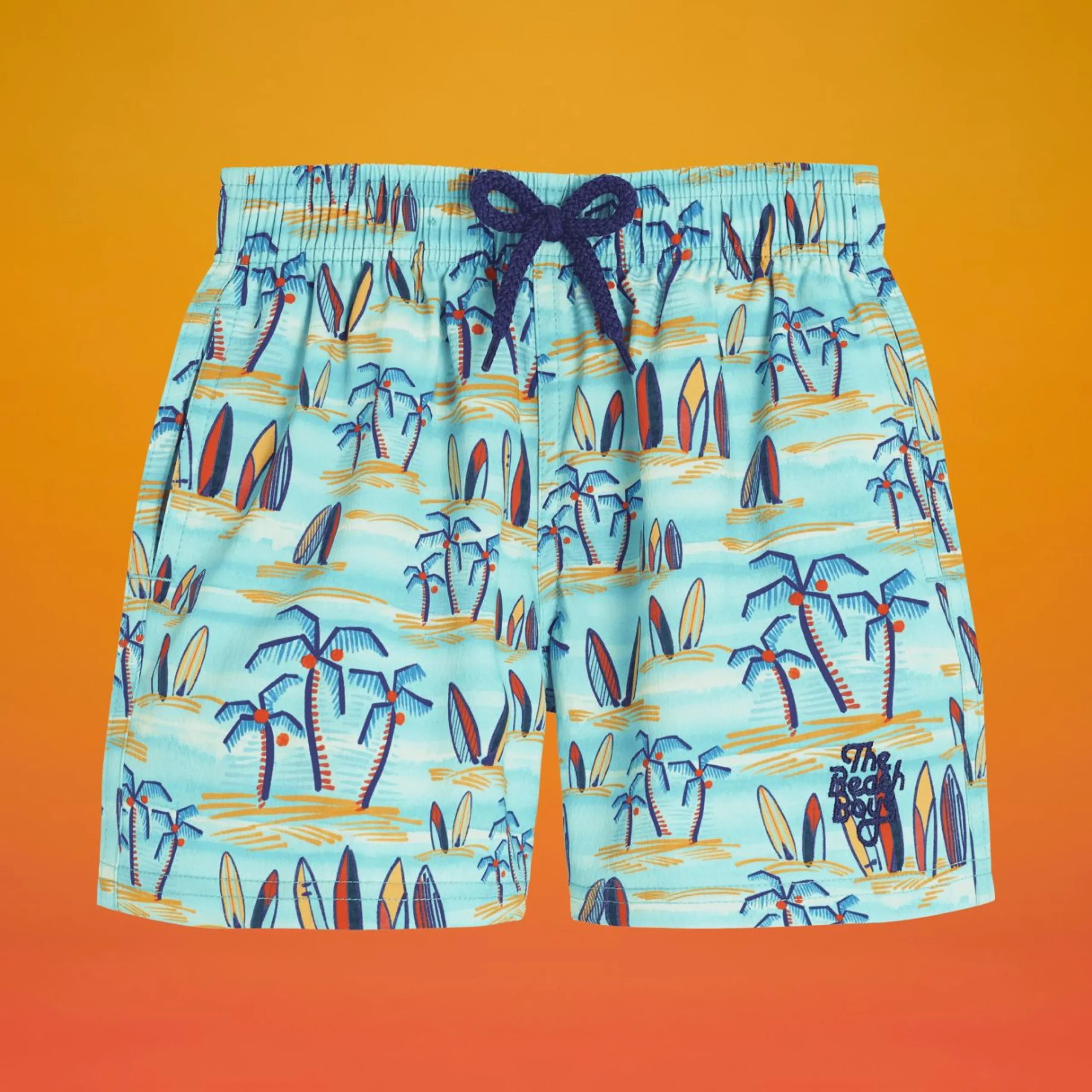Garçon Vilebrequin Le Stretch^Maillot De Bain Garçon Stretch Palms & Surfs - X The Beach Boys