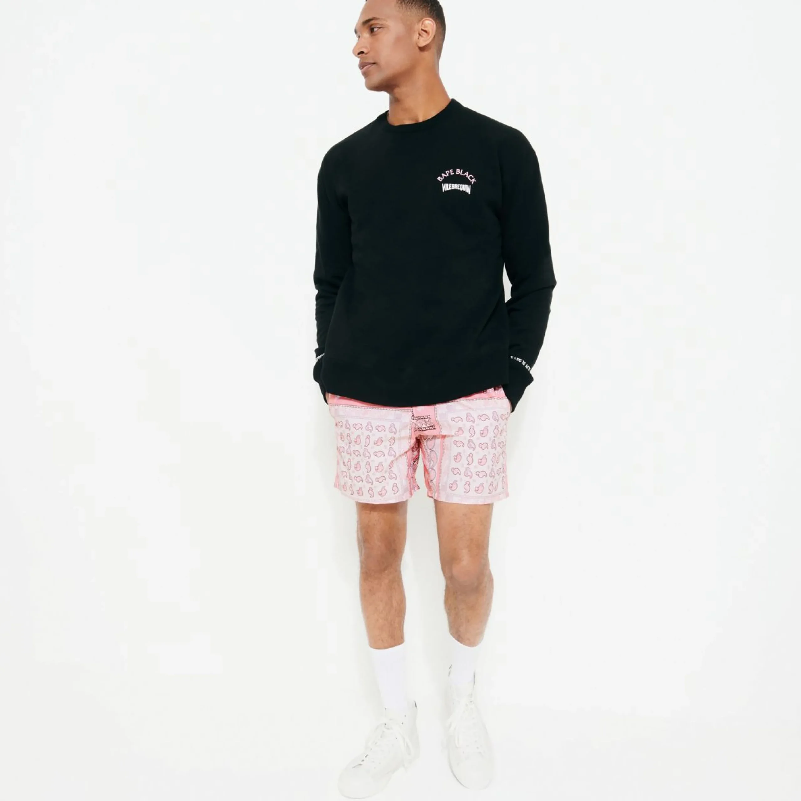 Homme Vilebrequin L'Iconique Moorea^Maillot De Bain Homme Bandana - X Bape® Black
