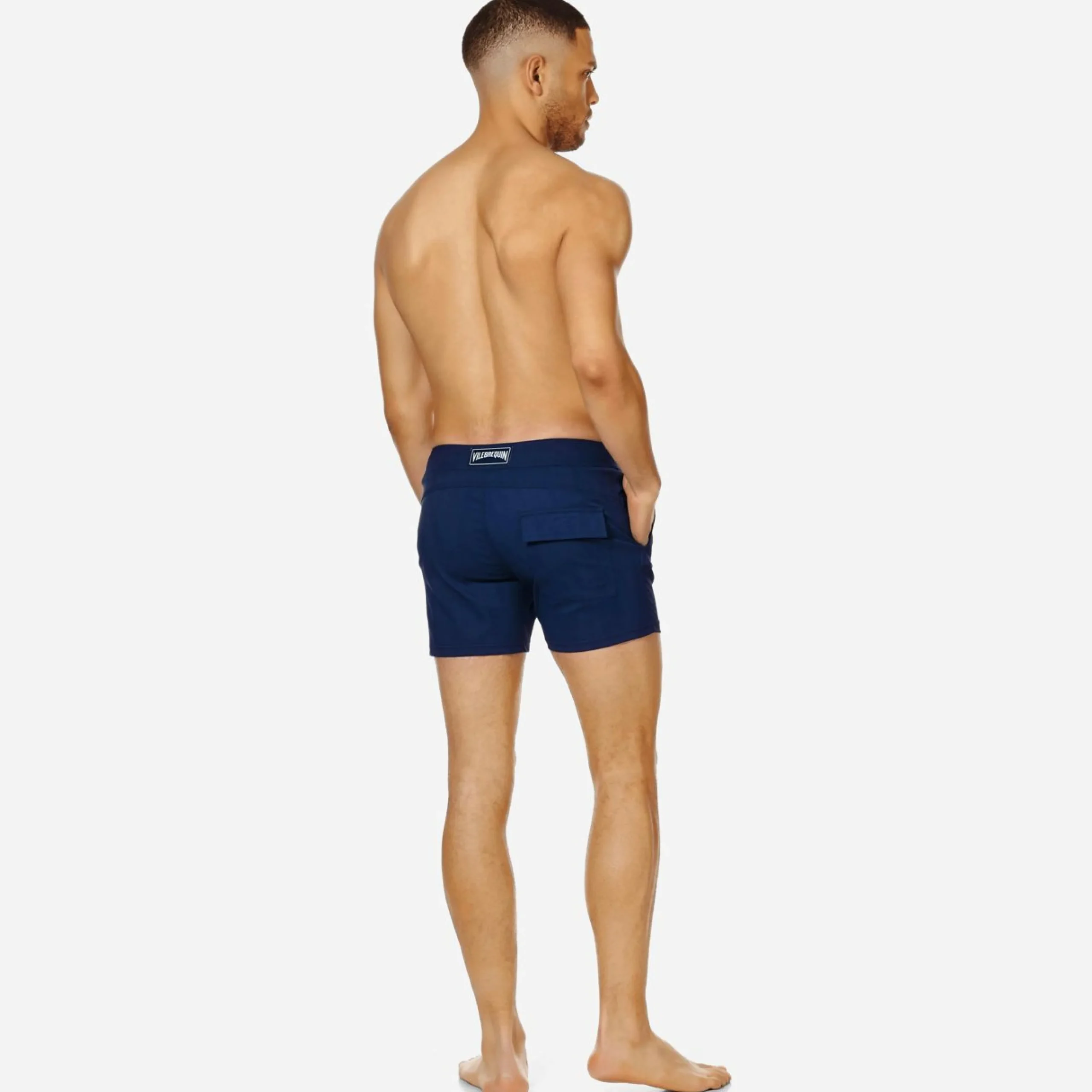 Homme Vilebrequin La Ceinture Plate^Maillot De Bain Homme Court Stretch Ceinture Plate Prince De Galles