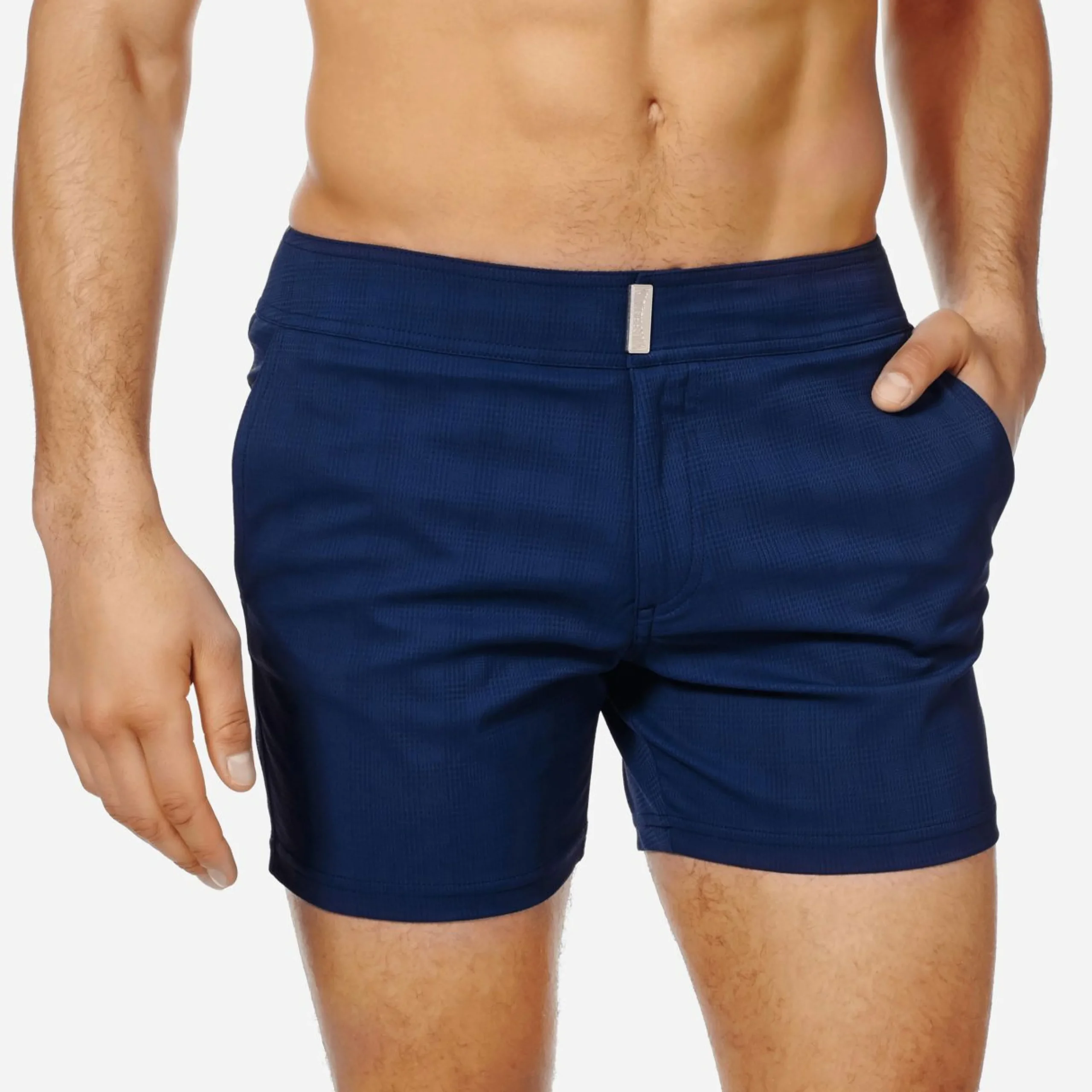Homme Vilebrequin La Ceinture Plate^Maillot De Bain Homme Court Stretch Ceinture Plate Prince De Galles