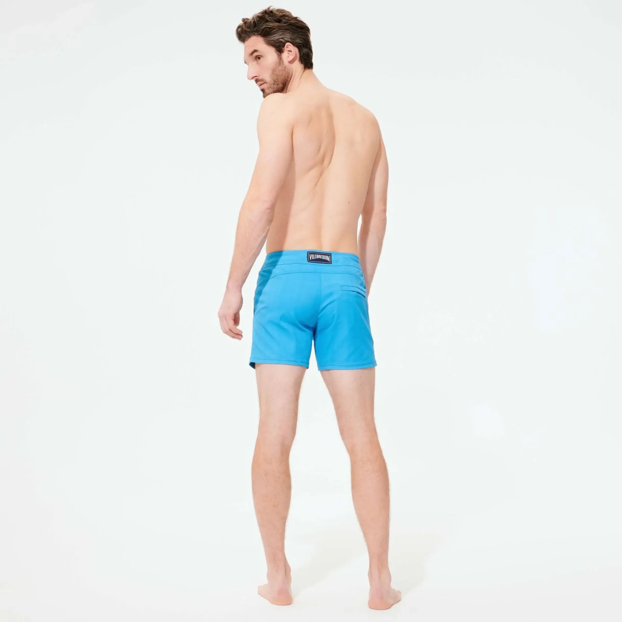 Homme Vilebrequin La Ceinture Plate^Maillot De Bain Homme Court Stretch Ceinture Plate Prince De Galles
