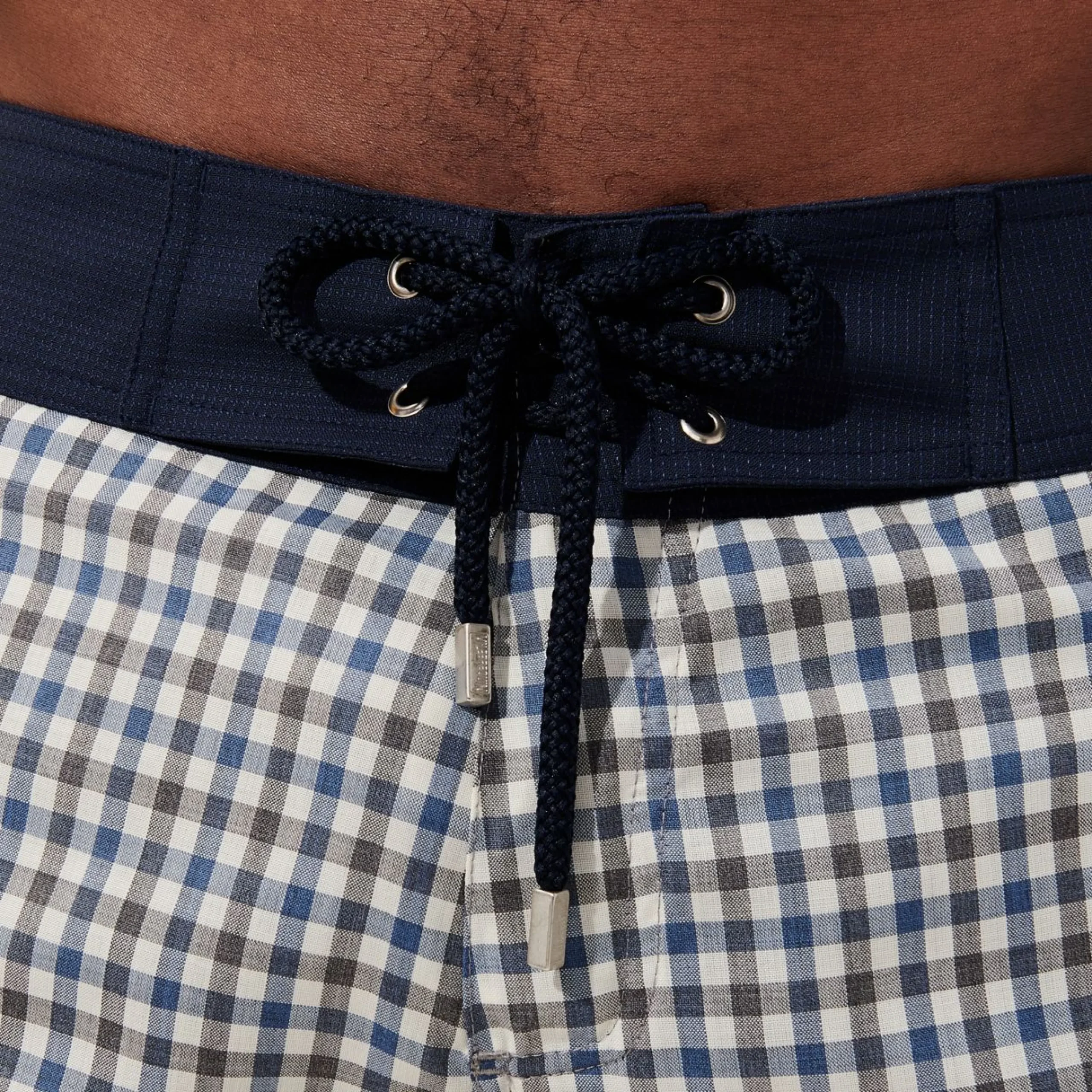 Homme Vilebrequin Le Long^Maillot De Bain Homme En Laine Merinos Carreaux - X The Woolmark Company
