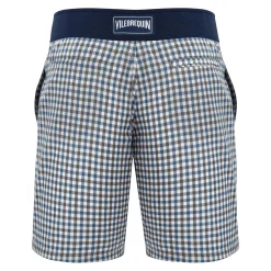 Homme Vilebrequin Le Long^Maillot De Bain Homme En Laine Merinos Carreaux - X The Woolmark Company