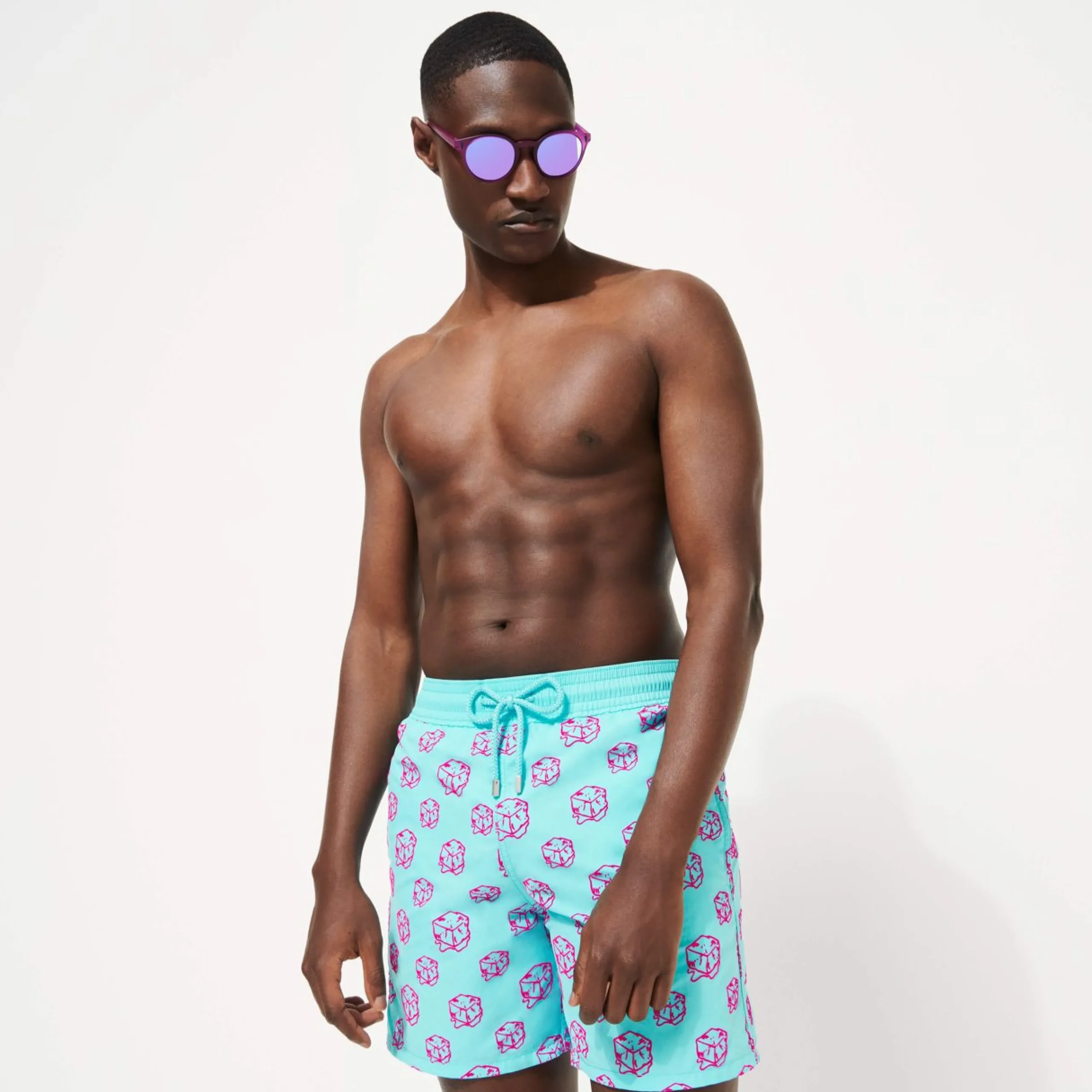 Homme Vilebrequin L'Iconique Moorea^Maillot De Bain Homme Floque Nola - X John M Armleder
