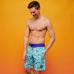 Homme Vilebrequin Le Long^Maillot De Bain Homme Stretch Palms & Surfs - X The Beach Boys