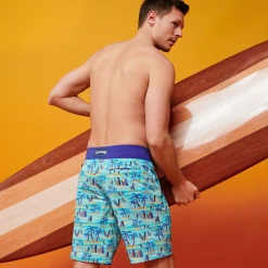 Homme Vilebrequin Le Long^Maillot De Bain Homme Stretch Palms & Surfs - X The Beach Boys