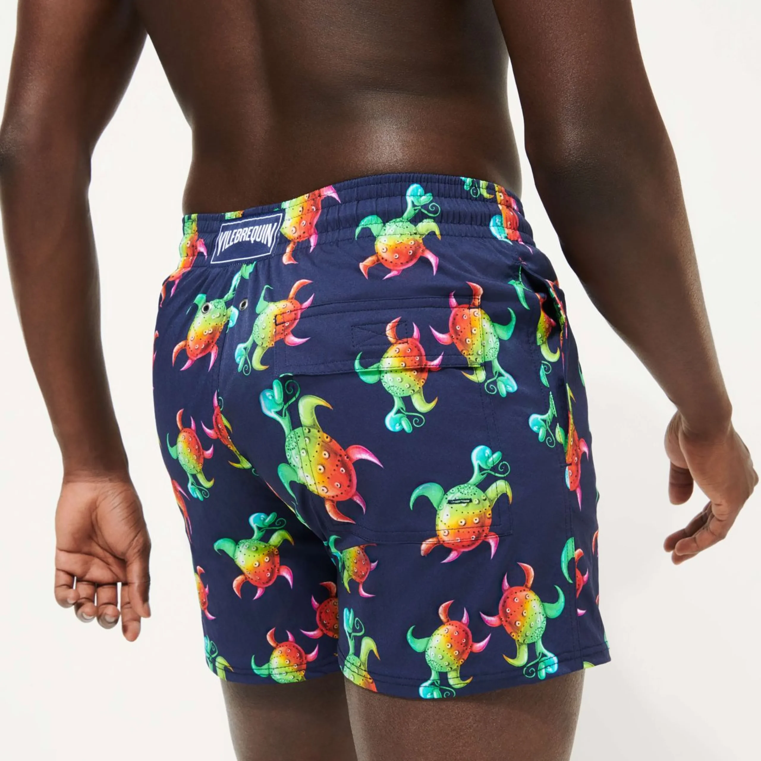Homme Vilebrequin Le Stretch^Maillot De Bain Homme Stretch Tortues Rainbow Multicolor - X Kenny Scharf