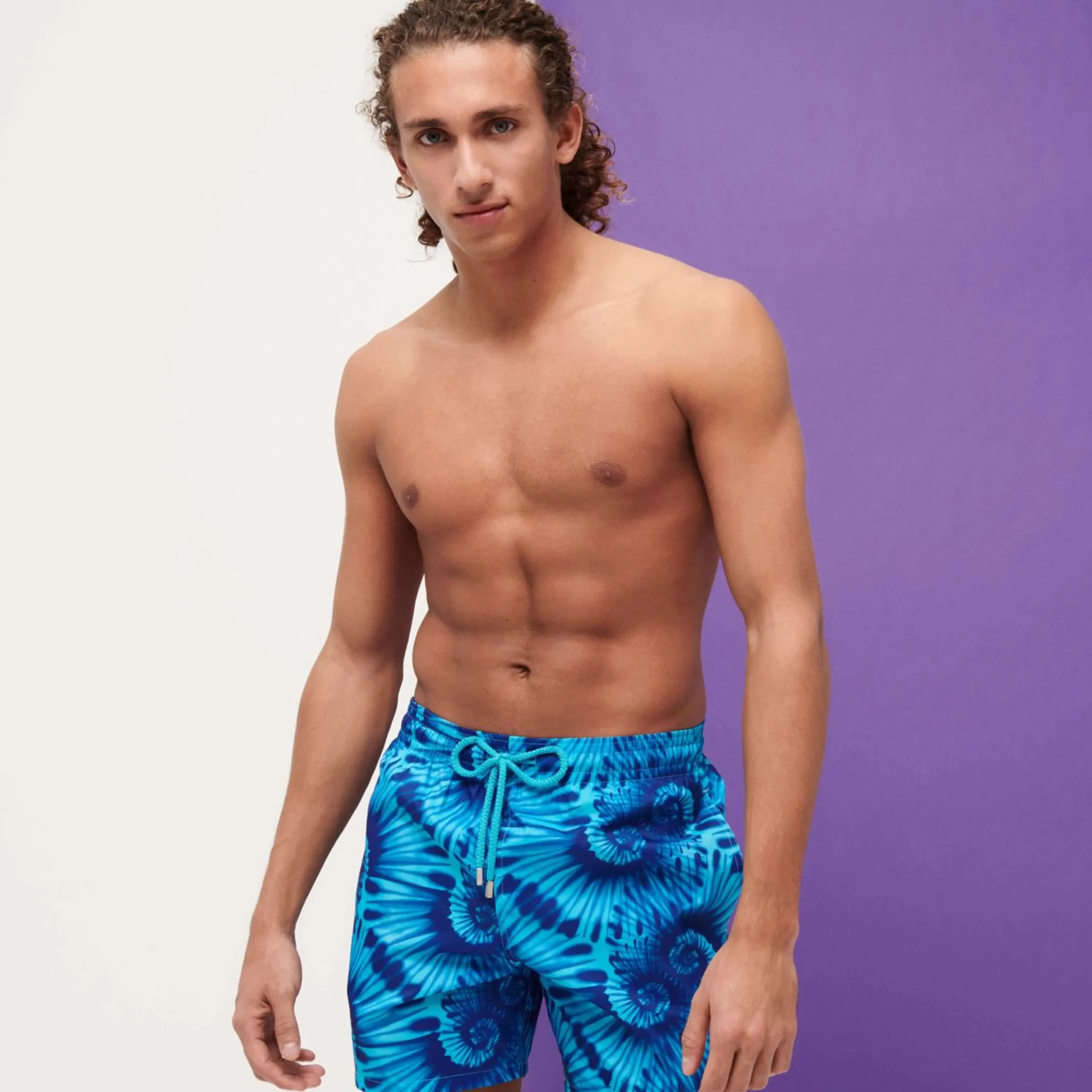 Homme Vilebrequin La Matière Légère^Maillot De Bain Homme Ultra-Leger Et Pliable Nautilius Tie & Dye