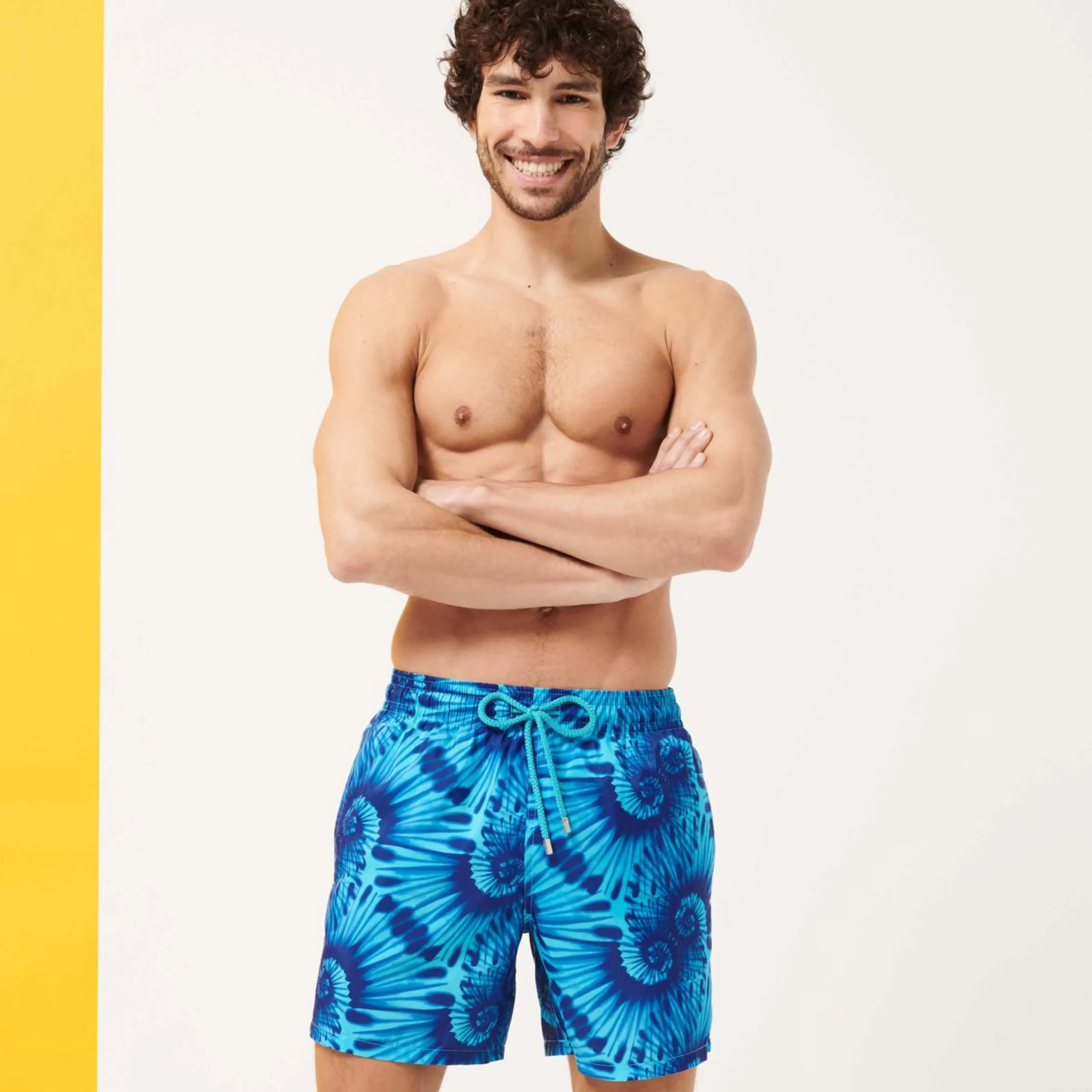 Homme Vilebrequin La Matière Légère^Maillot De Bain Homme Ultra-Leger Et Pliable Nautilius Tie & Dye
