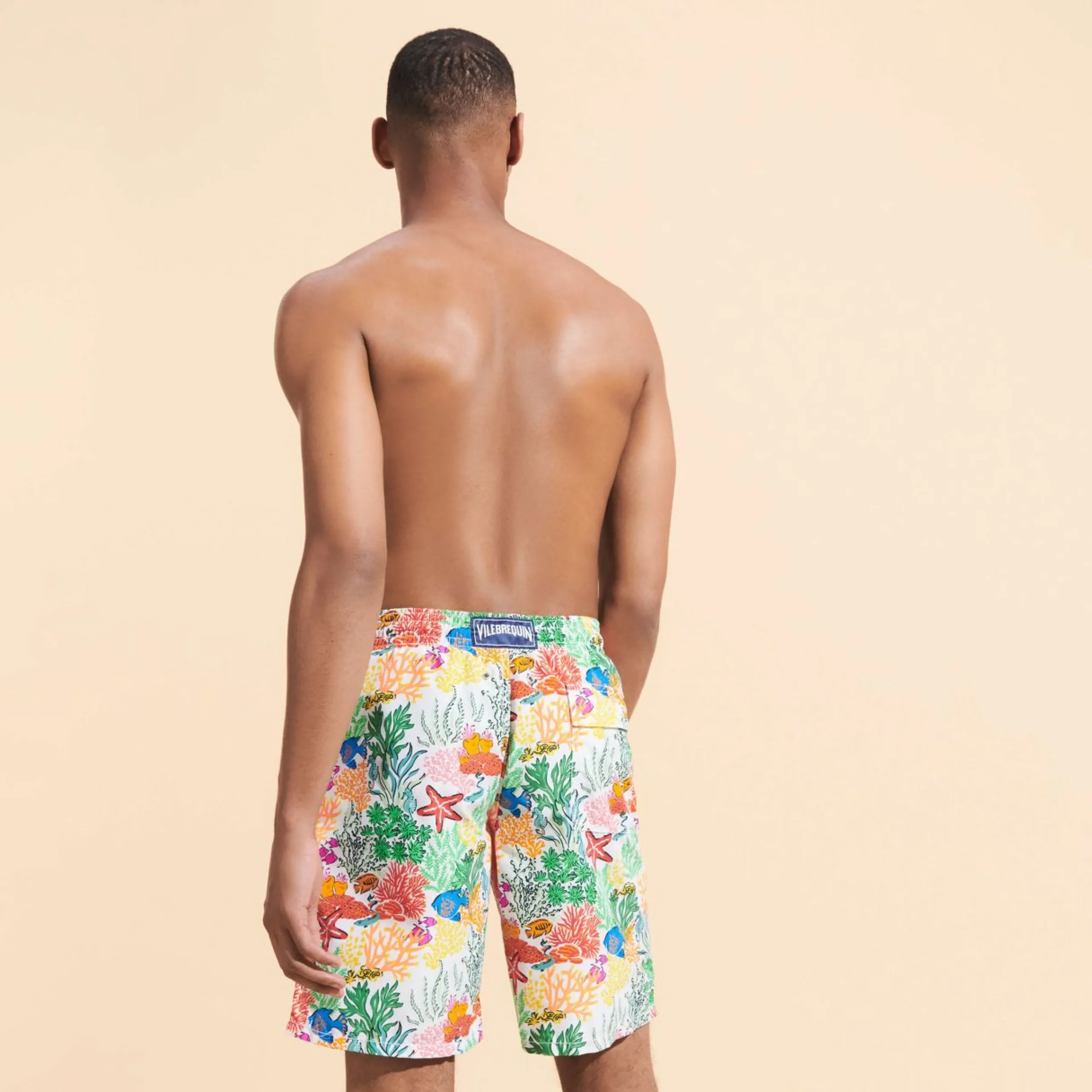 Homme Vilebrequin Le Long^Maillot De Bain Long Homme Fond Marins Multicolores
