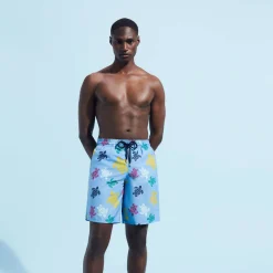 Homme Vilebrequin Le Long^Maillot De Bain Long Homme Ronde Des Tortues Multicolores