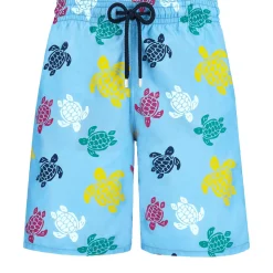 Homme Vilebrequin Le Long^Maillot De Bain Long Homme Ronde Des Tortues Multicolores