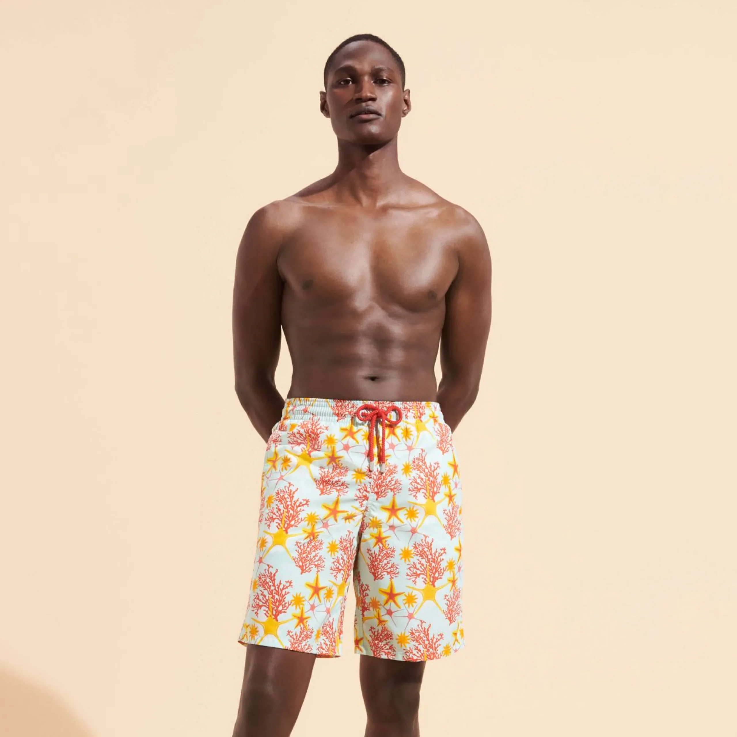 Homme Vilebrequin Le Père & Fils^Maillot De Bain Long Homme Starlettes & Coraux