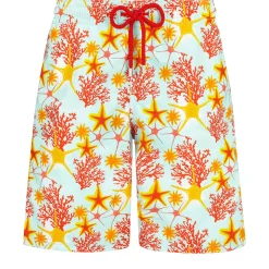Homme Vilebrequin Le Père & Fils^Maillot De Bain Long Homme Starlettes & Coraux