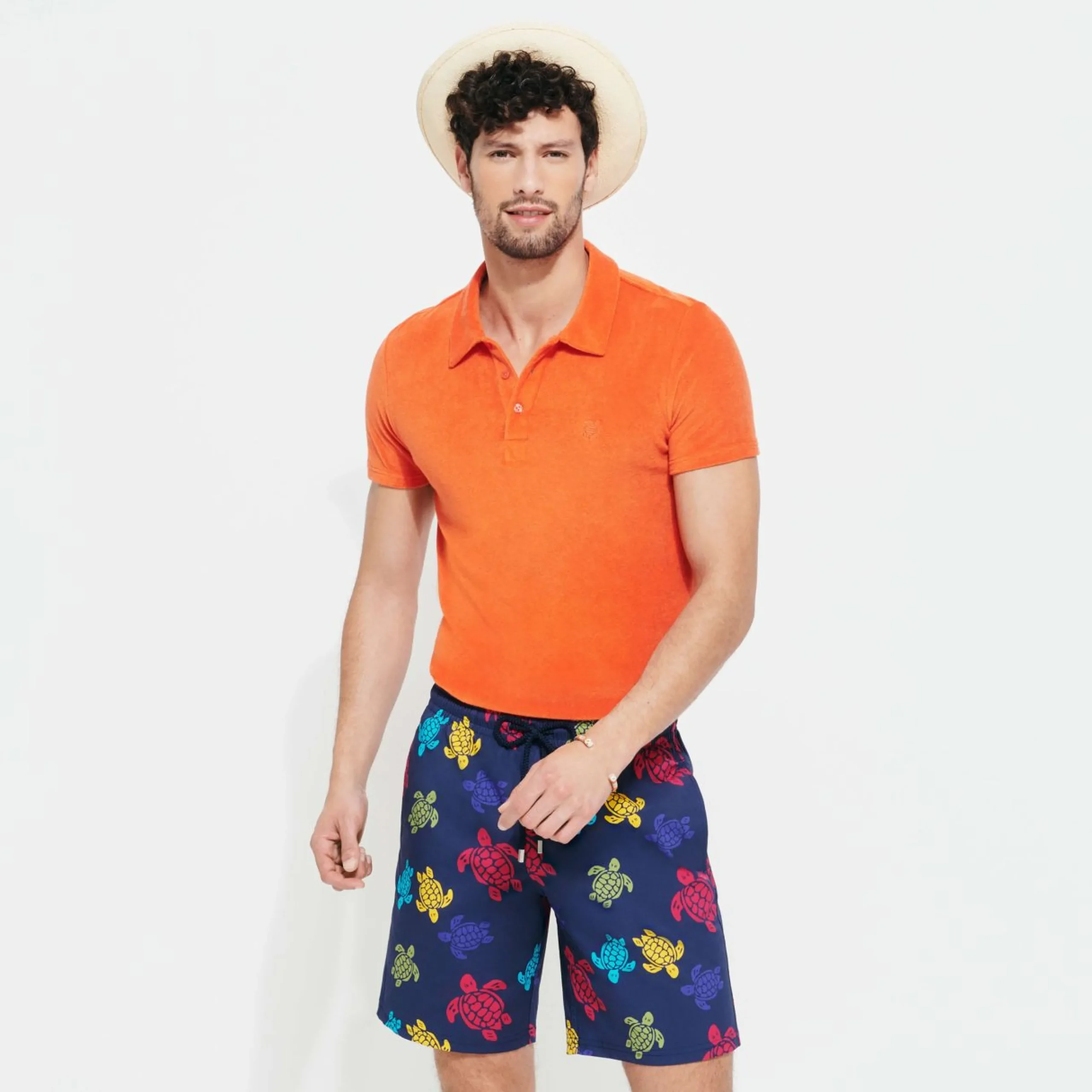 Homme Vilebrequin Le Long^Maillot De Bain Long Stretch Homme Ronde Des Tortues