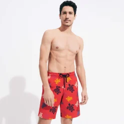 Homme Vilebrequin Le Long^Maillot De Bain Long Stretch Homme Ronde Tortues Multicolores