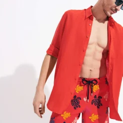 Homme Vilebrequin Le Long^Maillot De Bain Long Stretch Homme Ronde Tortues Multicolores