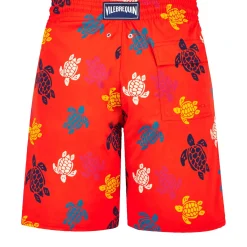 Homme Vilebrequin Le Long^Maillot De Bain Long Stretch Homme Ronde Tortues Multicolores