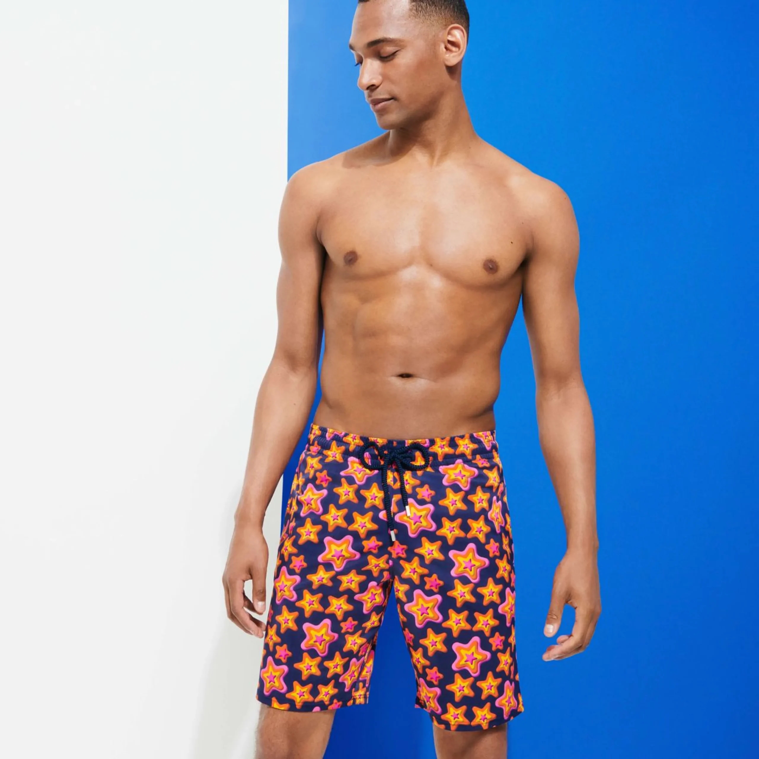 Homme Vilebrequin Le Long^Maillot De Bain Long Stretch Homme Stars Gift
