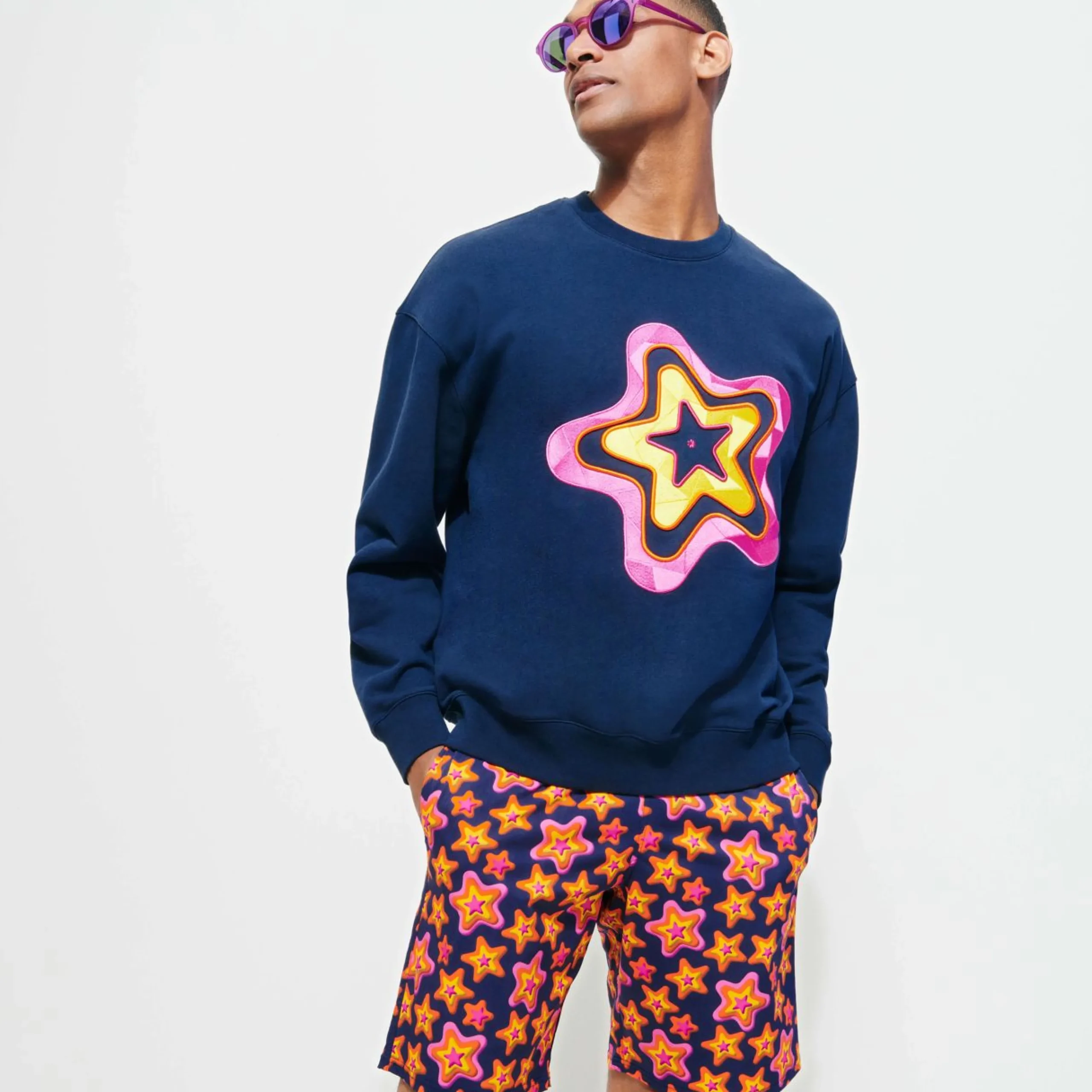 Homme Vilebrequin Le Long^Maillot De Bain Long Stretch Homme Stars Gift