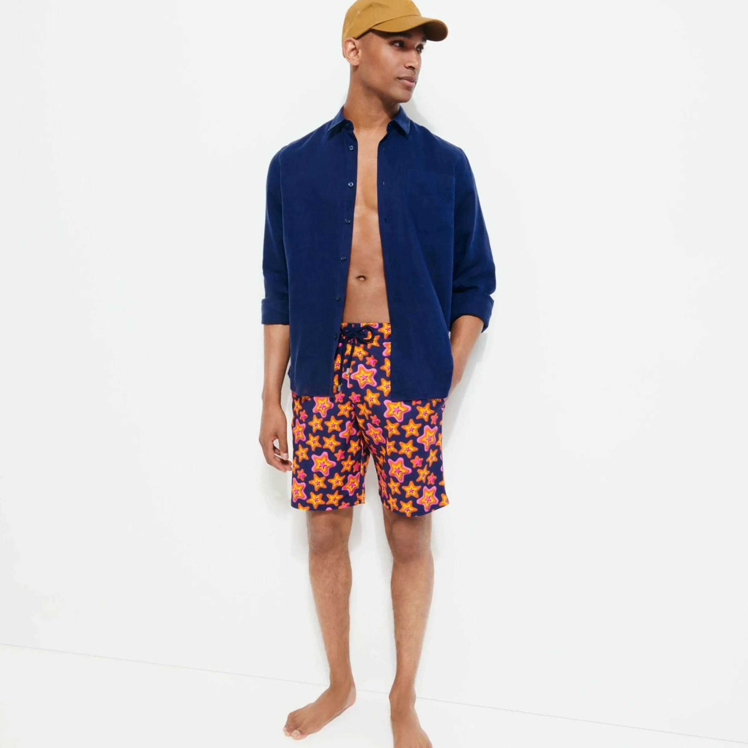 Homme Vilebrequin Le Long^Maillot De Bain Long Stretch Homme Stars Gift