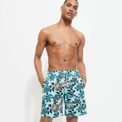Homme Vilebrequin Le Long^Maillot De Bain Long Stretch Homme Screen Turtles
