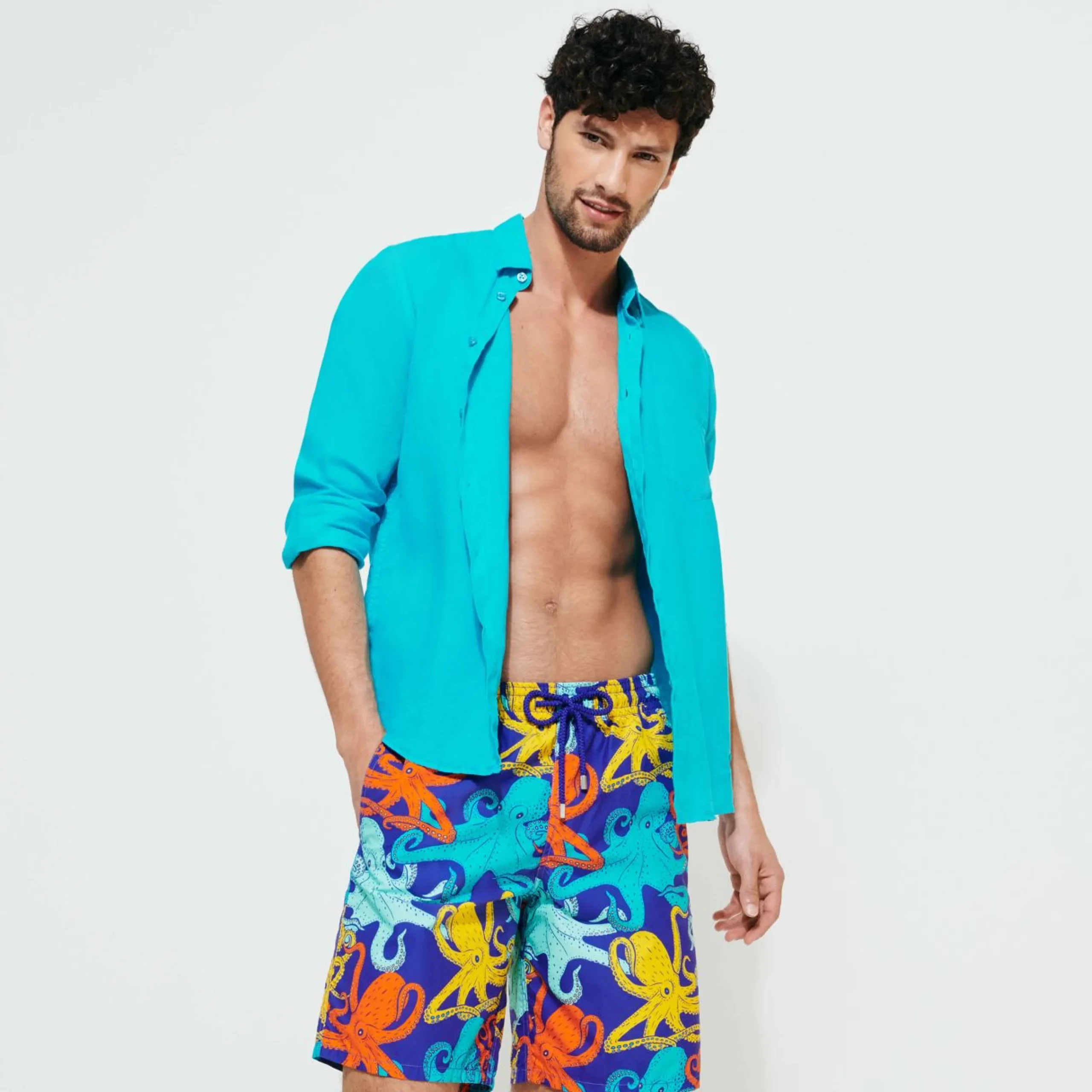 Homme Vilebrequin Le Long^Maillot De Bain Long Stretch Homme Octopussy